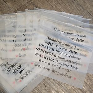 13 Frosted Ziplock Friendship Bags Crafts Gifts NEW